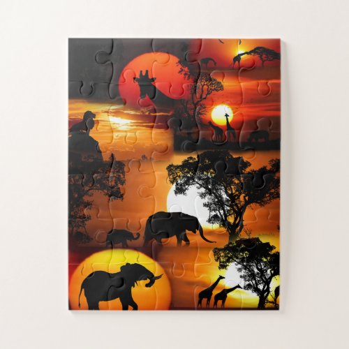 Safari Art for Kids Jigsaw Puzzle