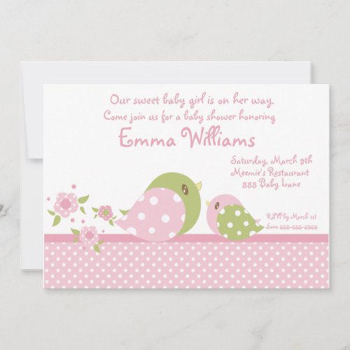 Safari Babiez Birdie Baby Shower Invitation