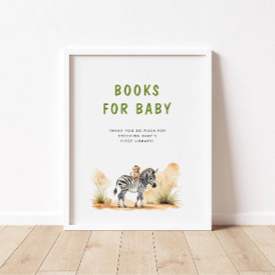 Safari Baby Animals Baby Shower Books For Baby Poster