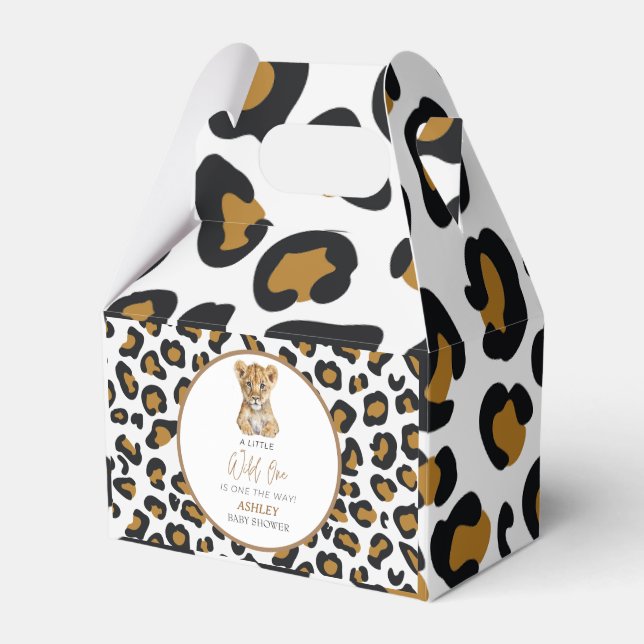 Safari Baby Animals Baby Shower Favor Boxes (Front Side)