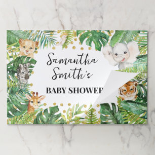 Safari Baby Animals Baby Shower Tear Away Placemat