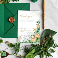Safari Baby Animals Greenery Baby Shower