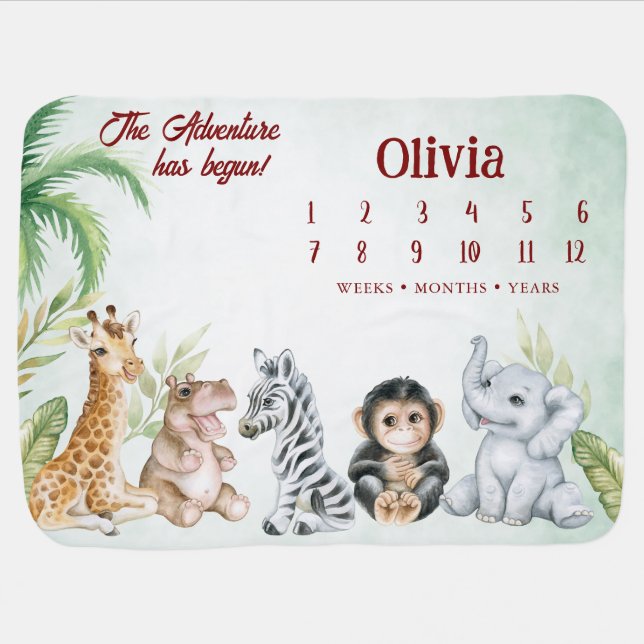 safari  baby blanket (Horizontal)