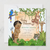 Safari Baby Boy Shower Invitations (Front)