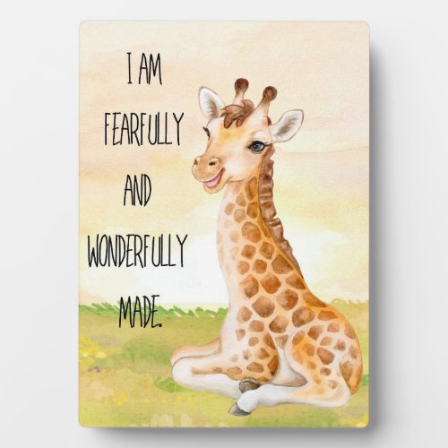 Safari Baby Giraffe _ BabyKids Bedroom Decor Plaque