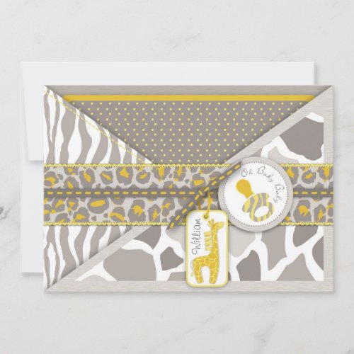 Safari Baby Invitation Card