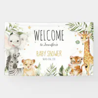 Safari baby fashion shower banner