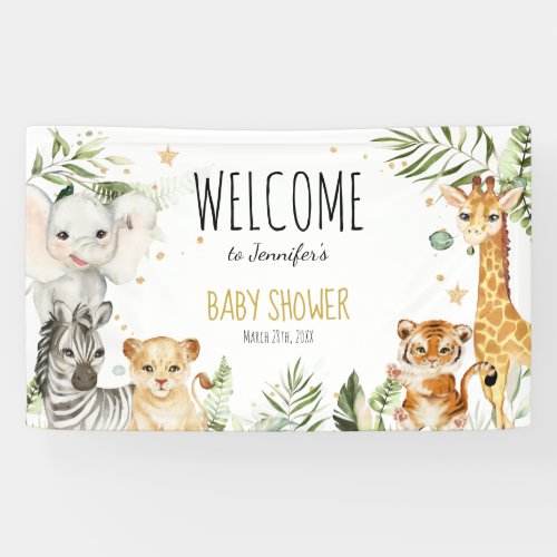 Safari Baby Shower Banner