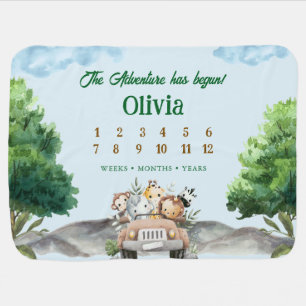 safari baby shower blanket