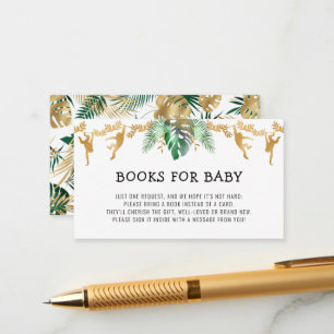 Safari Baby Shower Book Request Enclosure Card