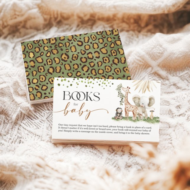 Safari Baby Shower Books for Baby Enclosure Card (Safari Baby Shower Books for Baby Enclosure Card
)