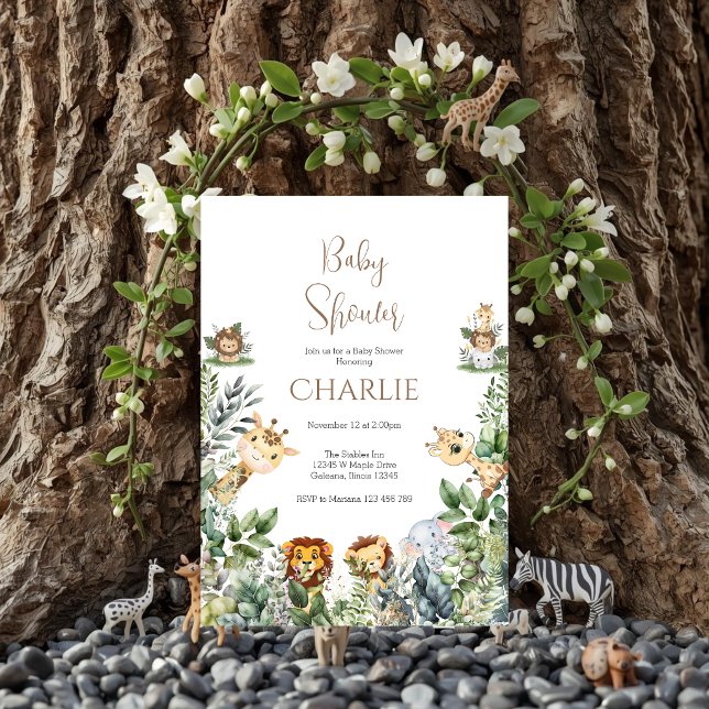 Safari Baby Shower Boy invitation (Creator Uploaded)