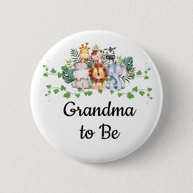 Safari Baby Shower Button (Front)