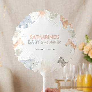 Safari Baby Shower Decor Air Filled Balloon Wild