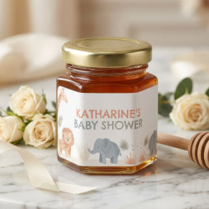 Safari Baby Shower Decor Wild One Honey Jar Favor Favors