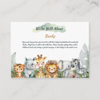 Safari Baby Shower Enclosure Card