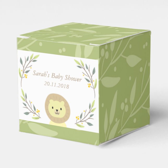 Safari Baby Shower Favor Boxes (Front Side)