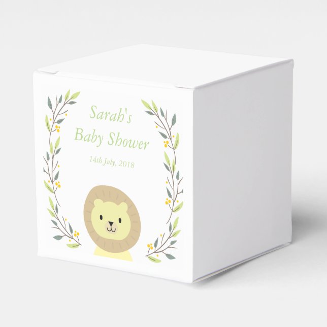 Safari Baby Shower Favor Boxes (Front Side)