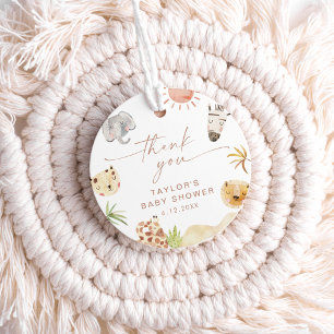 SAFARI Baby Shower Favor Tag
