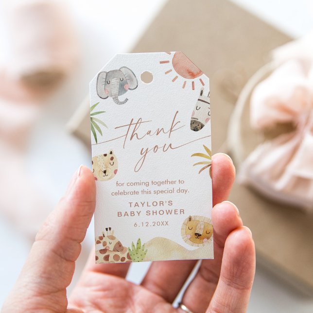 SAFARI Baby Shower Favor Tag (Creator Uploaded)
