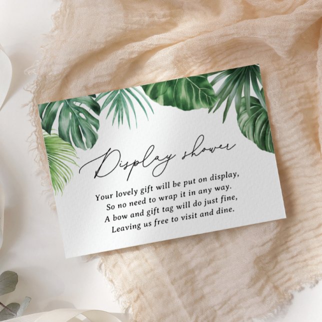 Safari Baby Shower Greenery Display Shower Enclosure Card (Creator Uploaded)