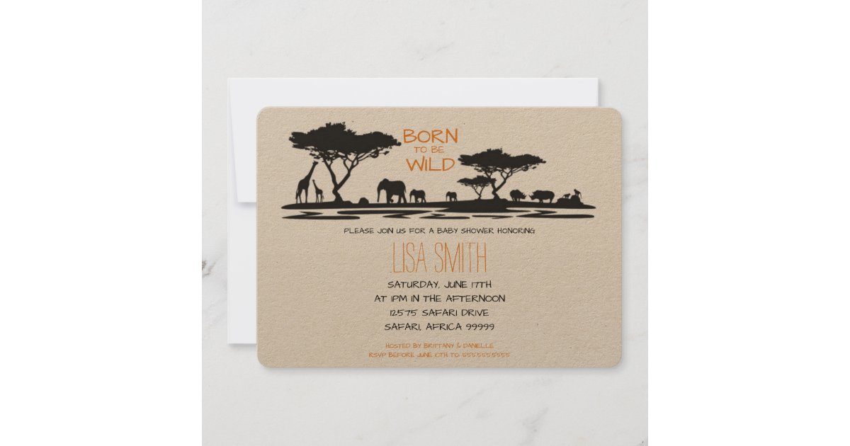 Safari Baby Shower Invitation | Zazzle