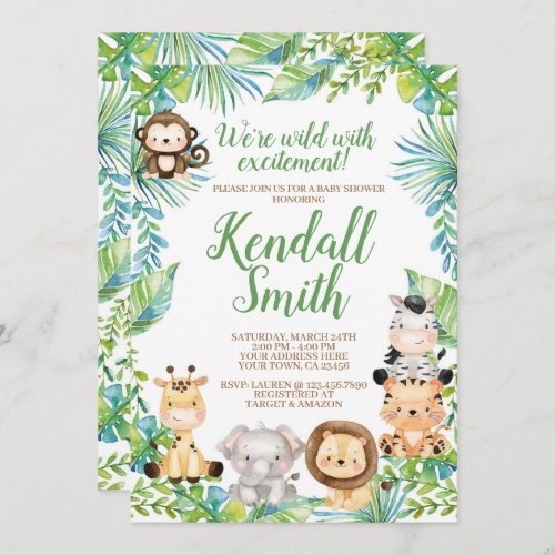 Safari Baby Shower Invitation