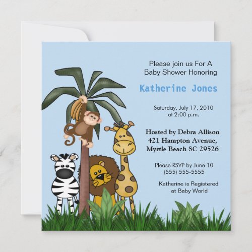 Safari Baby Shower Invitation