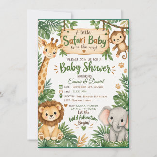 Safari Baby Shower Invitation