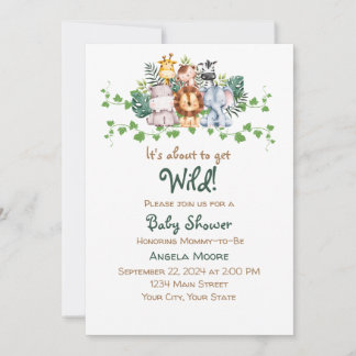 Safari Baby Shower Invitation