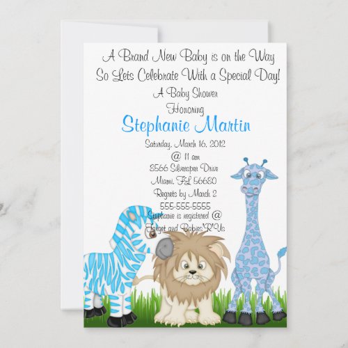 Safari Baby Shower Invitation