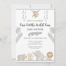 Safari Baby Shower Invitation | Little Wild One