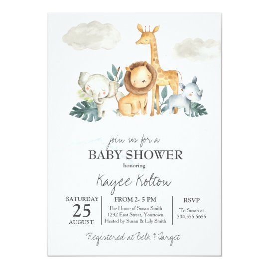 Safari Baby Shower Invitation, Vintage Jungle Invitation | Zazzle.com