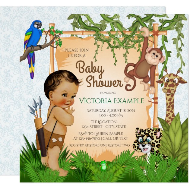 Safari Baby Shower Invitations
