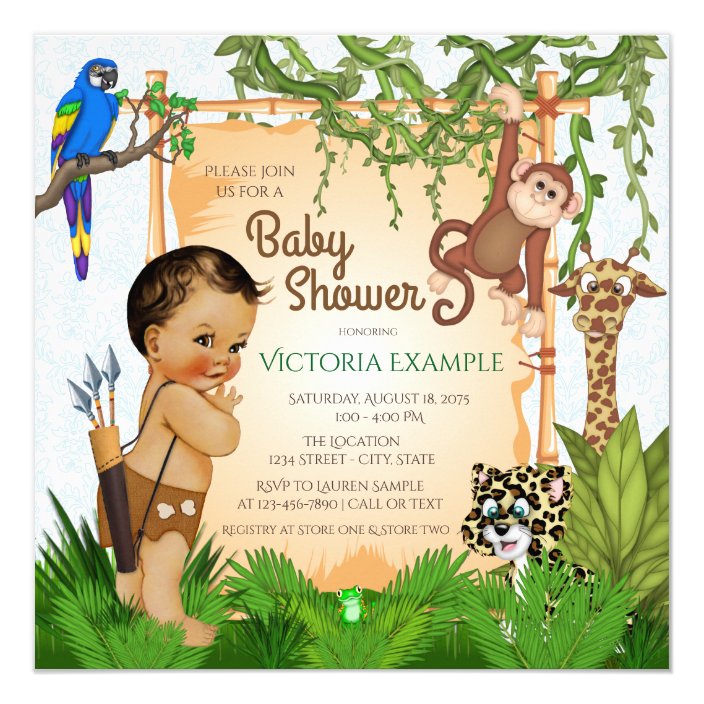 zazzle safari baby shower invitations