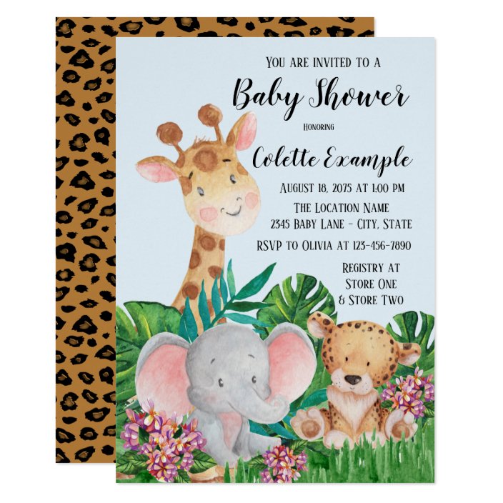 zazzle safari baby shower invitations