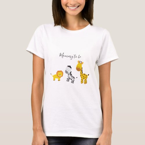 Safari Baby Shower Mommy to be T_Shirt
