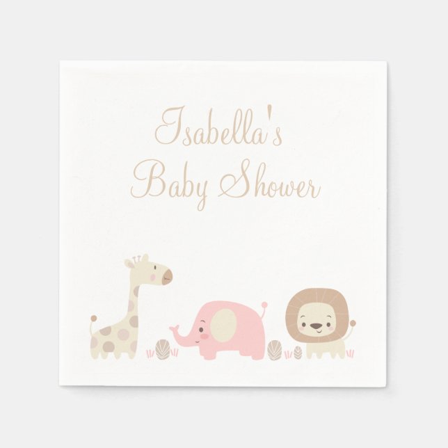 Safari Baby Shower Napkins (Front)