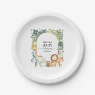 Safari baby shower paper plates