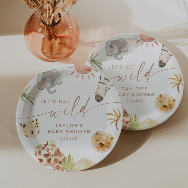 SAFARI Baby Shower Paper Plates (Creator Uploaded)