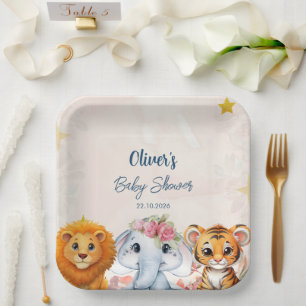 Safari Baby Shower Paper Plates