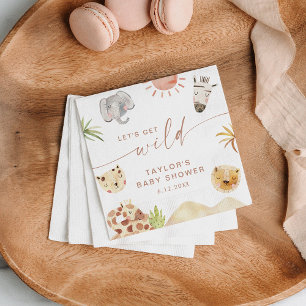 SAFARI Baby Shower Party Napkins