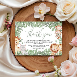 Safari Baby Shower Thank You Card