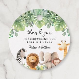 Safari Baby Shower Thank You Favor Tags