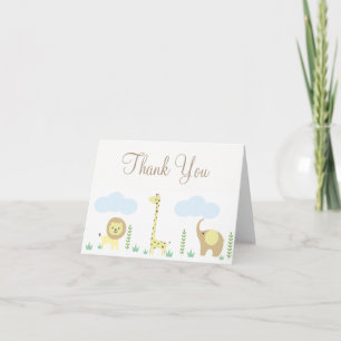 Safari Baby Shower Thank You Note Cards