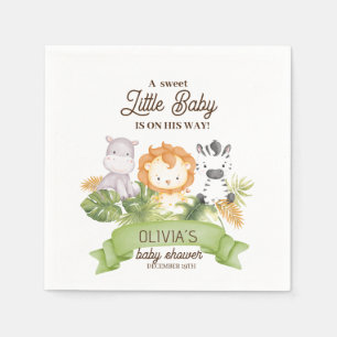 Safari Baby Shower Tropical Animals Baby Shower Napkins