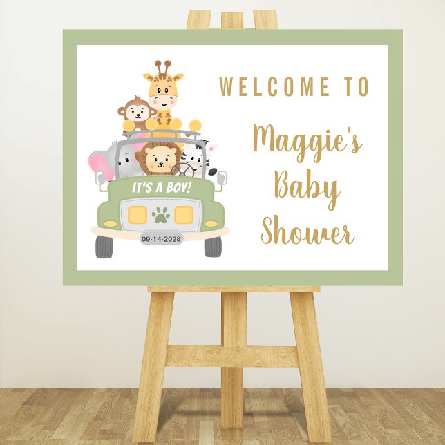Safari Baby Shower Welcome Foam Board (Creator Uploaded)