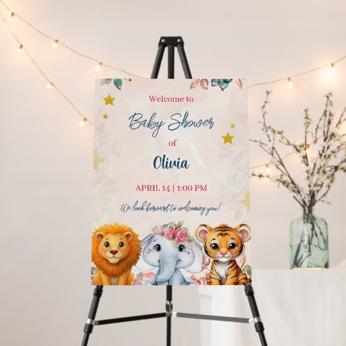 Safari Baby Shower Welcome Sign