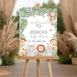 Safari Baby Shower Welcome Sign