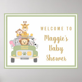 Safari Baby Shower Welcome Sign